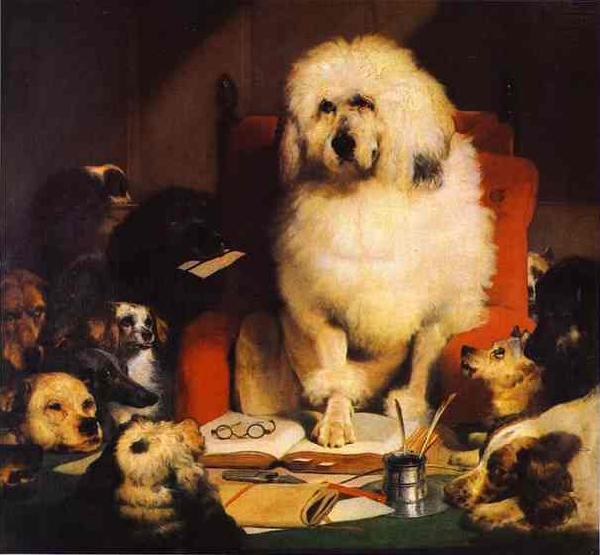 Sir edwin henry landseer,R.A. Laying Down The Law Germany oil painting art